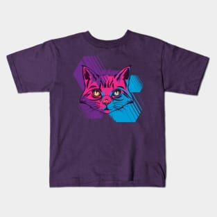 Tripple color cat Kids T-Shirt